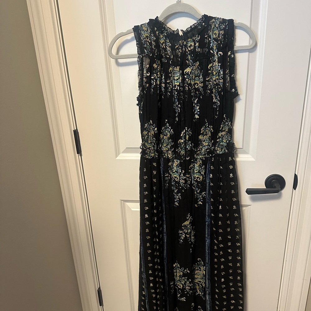 Ulla Johnson Black Floral-Print Sleeveless Maxi Dress